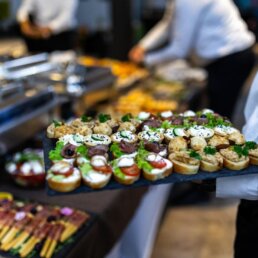 Bilder Durchsuchen Sie Millionen von Bildern und Videos ohne KI-generierte Inhalte Nach Bild oder Video suchen Eleganter Catering-Service mit einer Vielzahl k&ouml;stlicher Vorspeisen bei einer formellen Veranstaltung in einem gehobenen Veranstaltungsort.