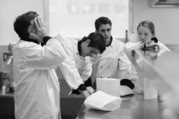 Erschöpftes Küchenteam