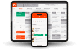 necta Menü-Bestellsystem Smartphone und Tablet Ansicht mit Wochenmenüs