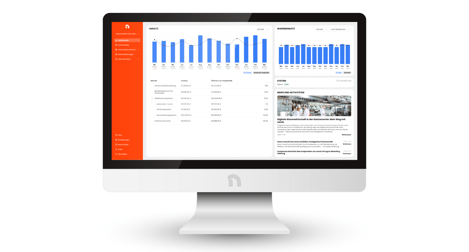 necta.one Dashboard